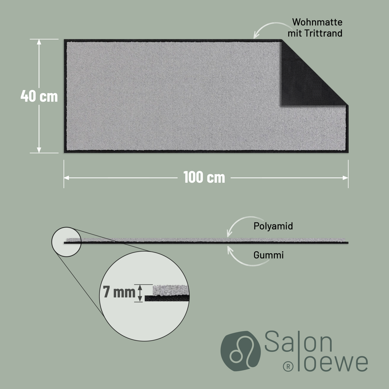 salonloewe-silbergrau-halbrund-fu-matte-40-x-100-cm-rutschfeste-schmutzfangmatte image 3