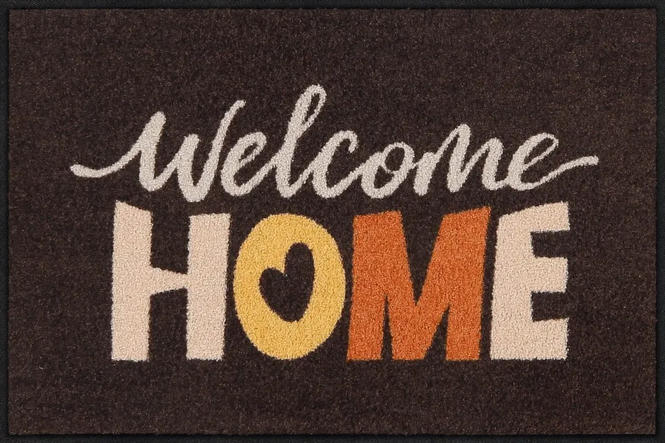 salonloewe-homecoming-brown-eingangsmatte-50-x-75-cm-waschbare-fu-matte-mit-welc image 1