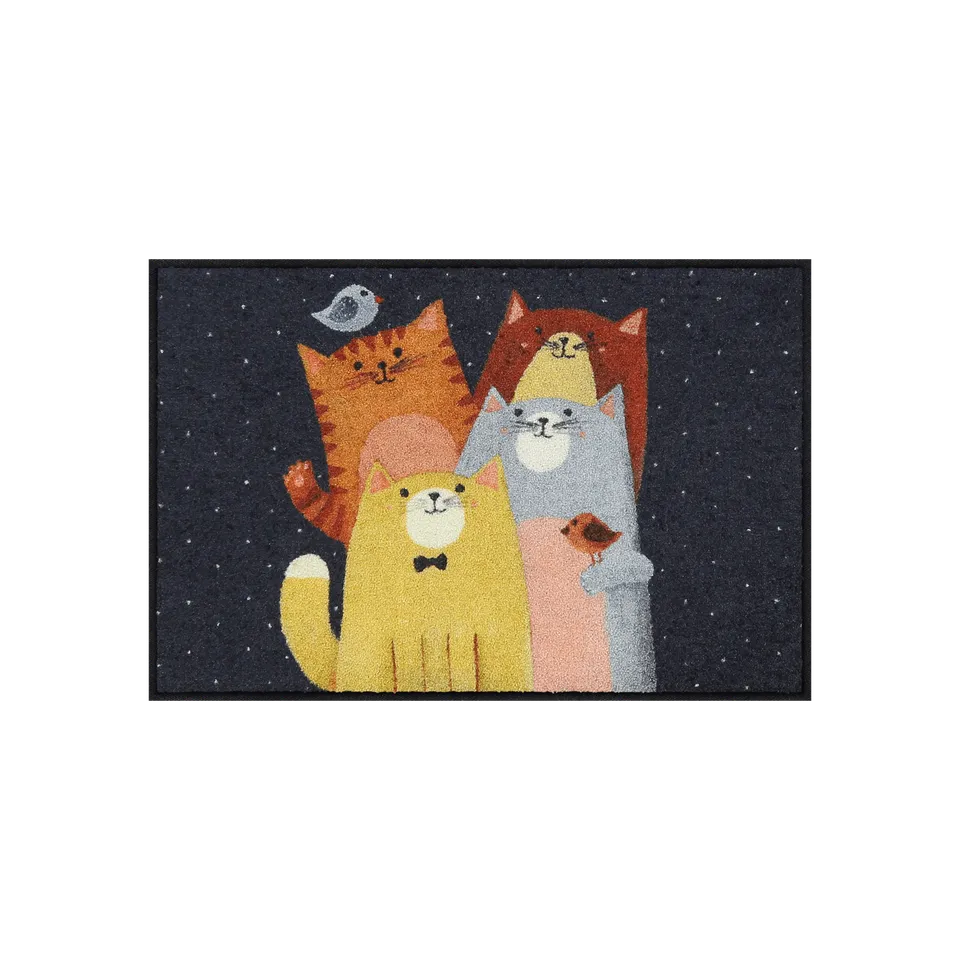 salonloewe-cat-quartet-eingangsmatte-50-x-75-cm-fu-matte-mit-vier-katzen-rutschf image 1