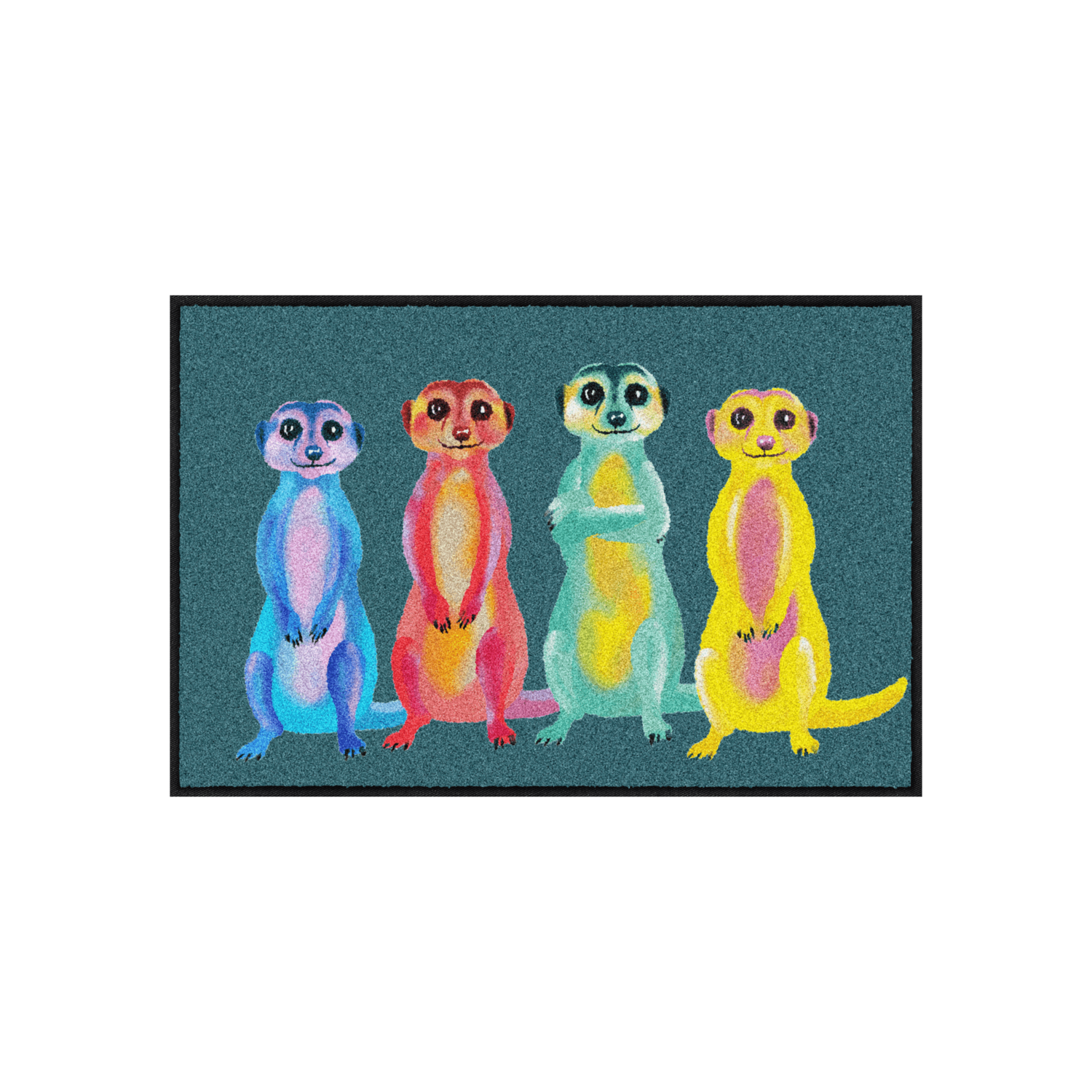 salonloewe-rainbow-meerkats-eingangsmatte-50-x-75-cm-waschbare-fu-matte-mit-erdm image 1