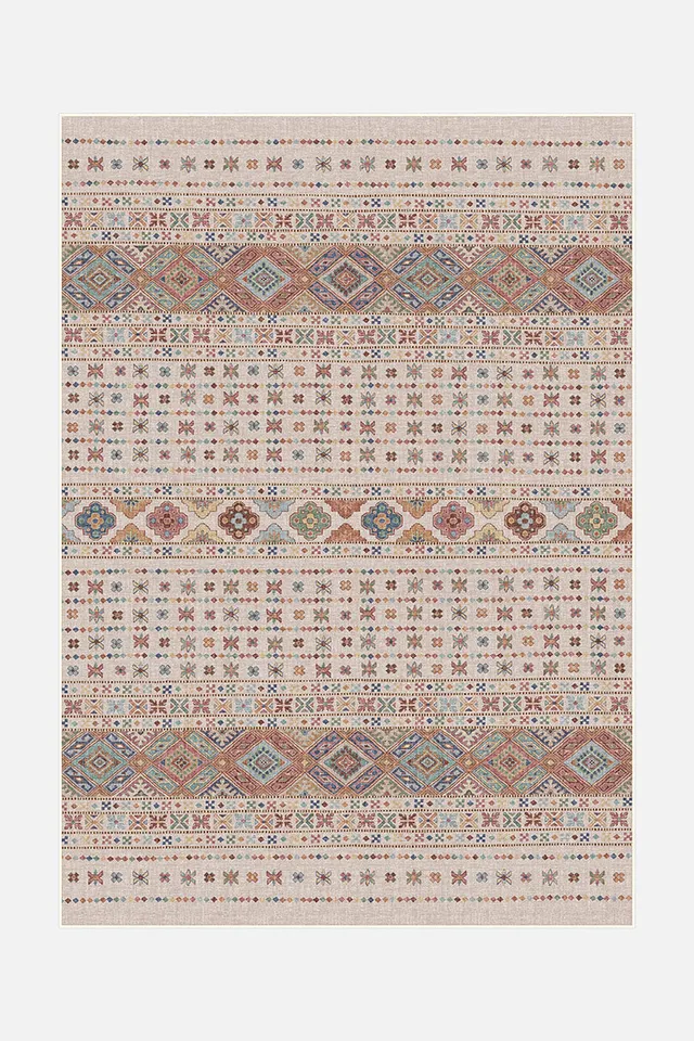 teppana-noura-sand-teppich-waschbarer-boho-teppich image 1