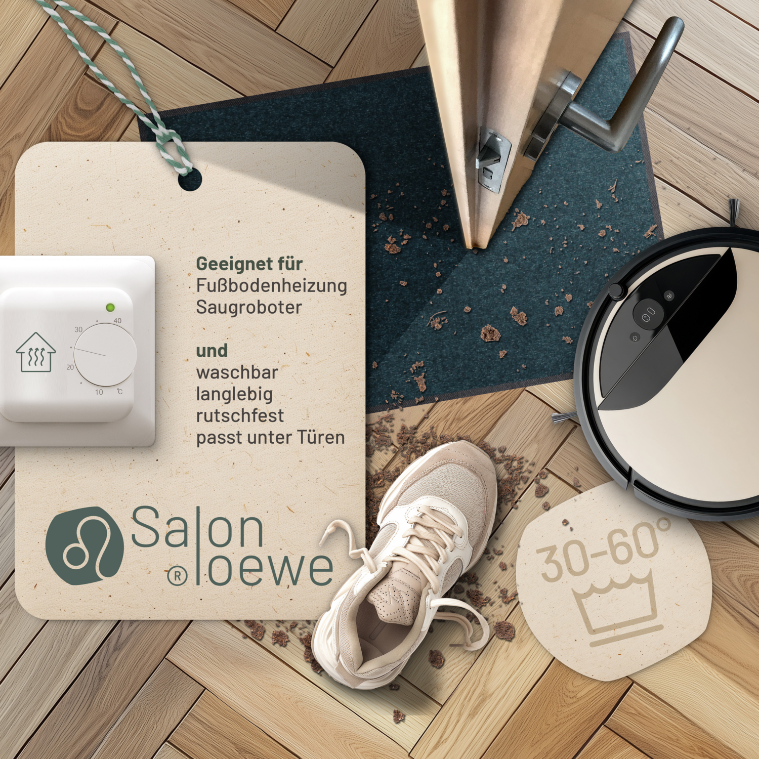 salonloewe-blaupetrol-halb-rund-50-x-75-cm-elegante-schmutzfangmatte-mit-rutschf image 2