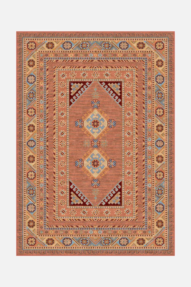 teppana-arnika-terracotta-teppich-waschbarer-marokkanischer-teppich-34-50-statt- image 1