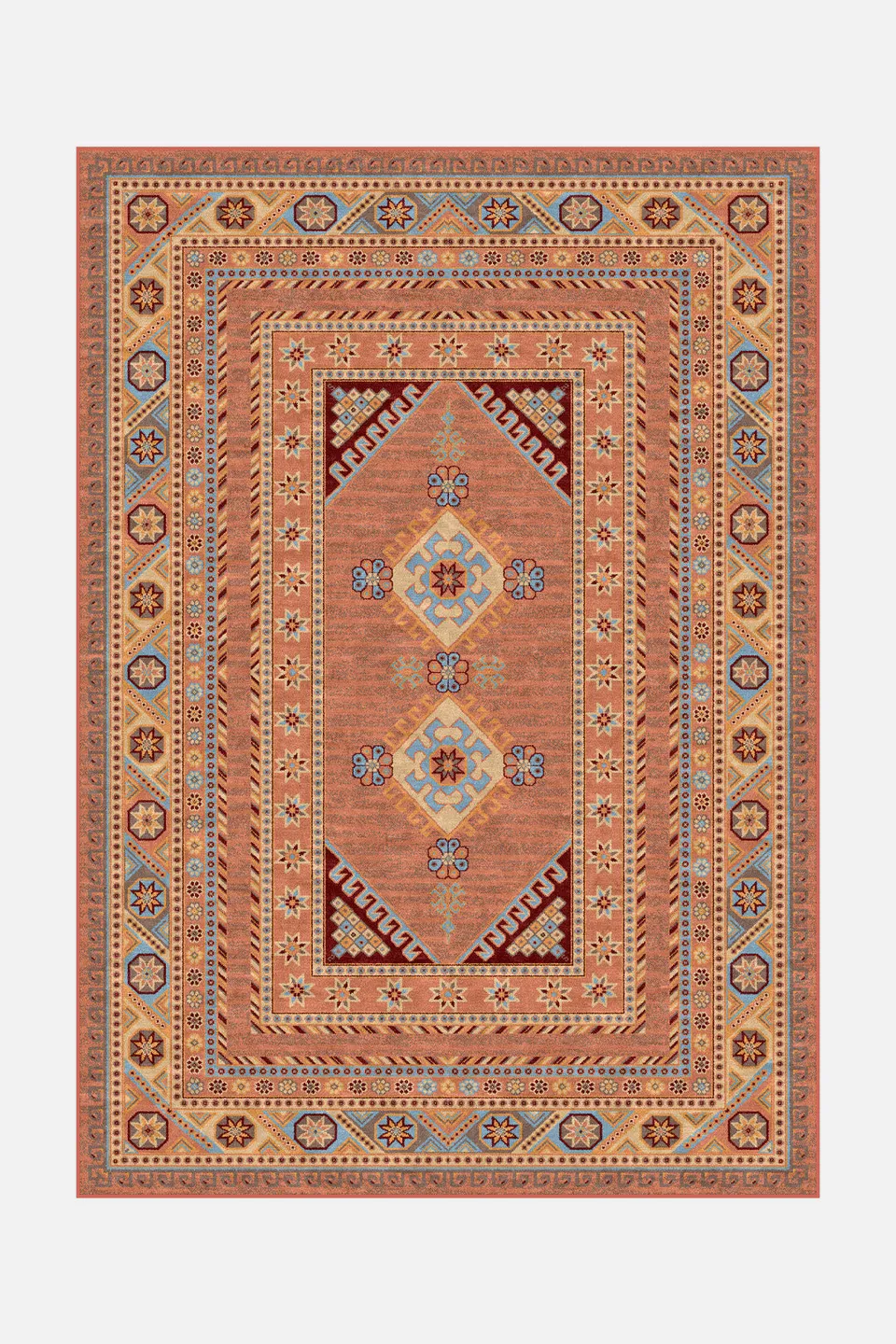 teppana-arnika-terracotta-teppich-waschbarer-marokkanischer-teppich-34-50-statt- image 1