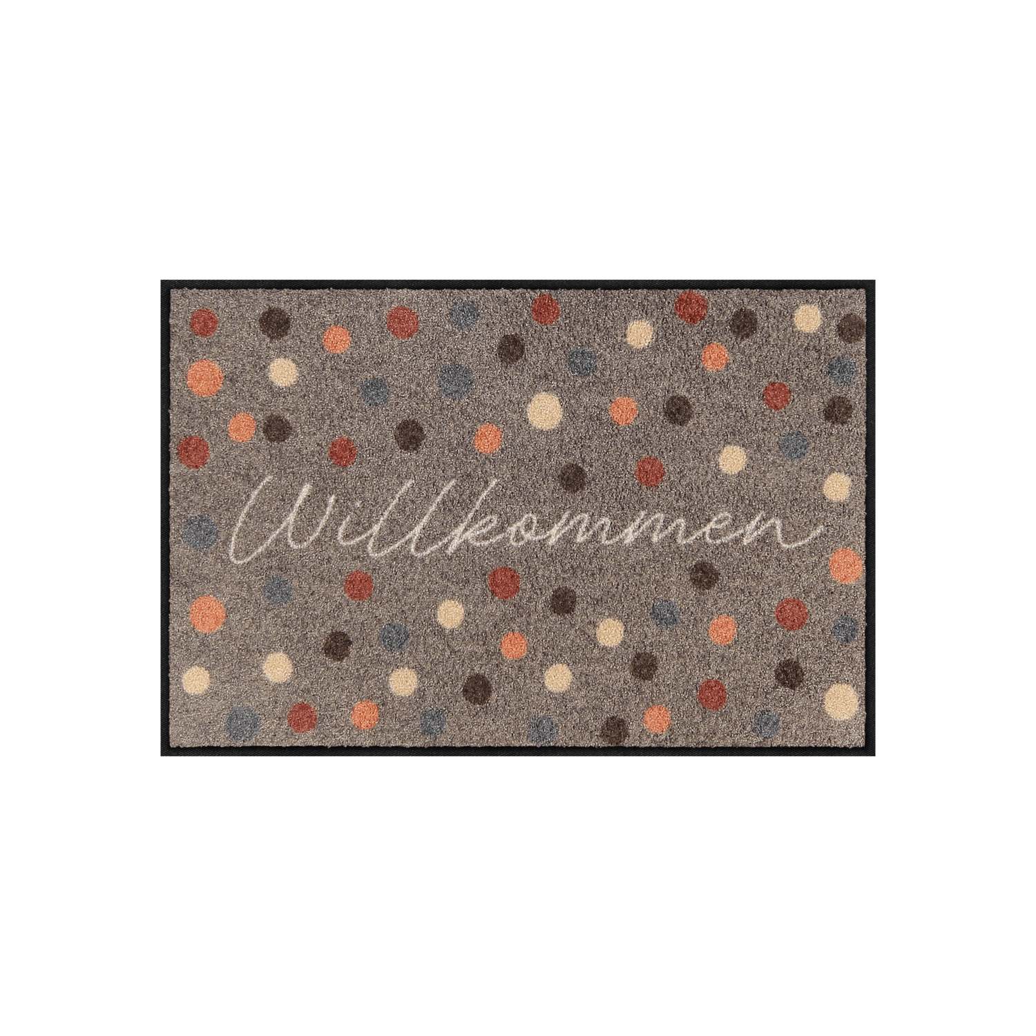 salonloewe-willkommen-dots-eingangsmatte-50-x-75-cm-punktmuster-mit-willkommensg image 1