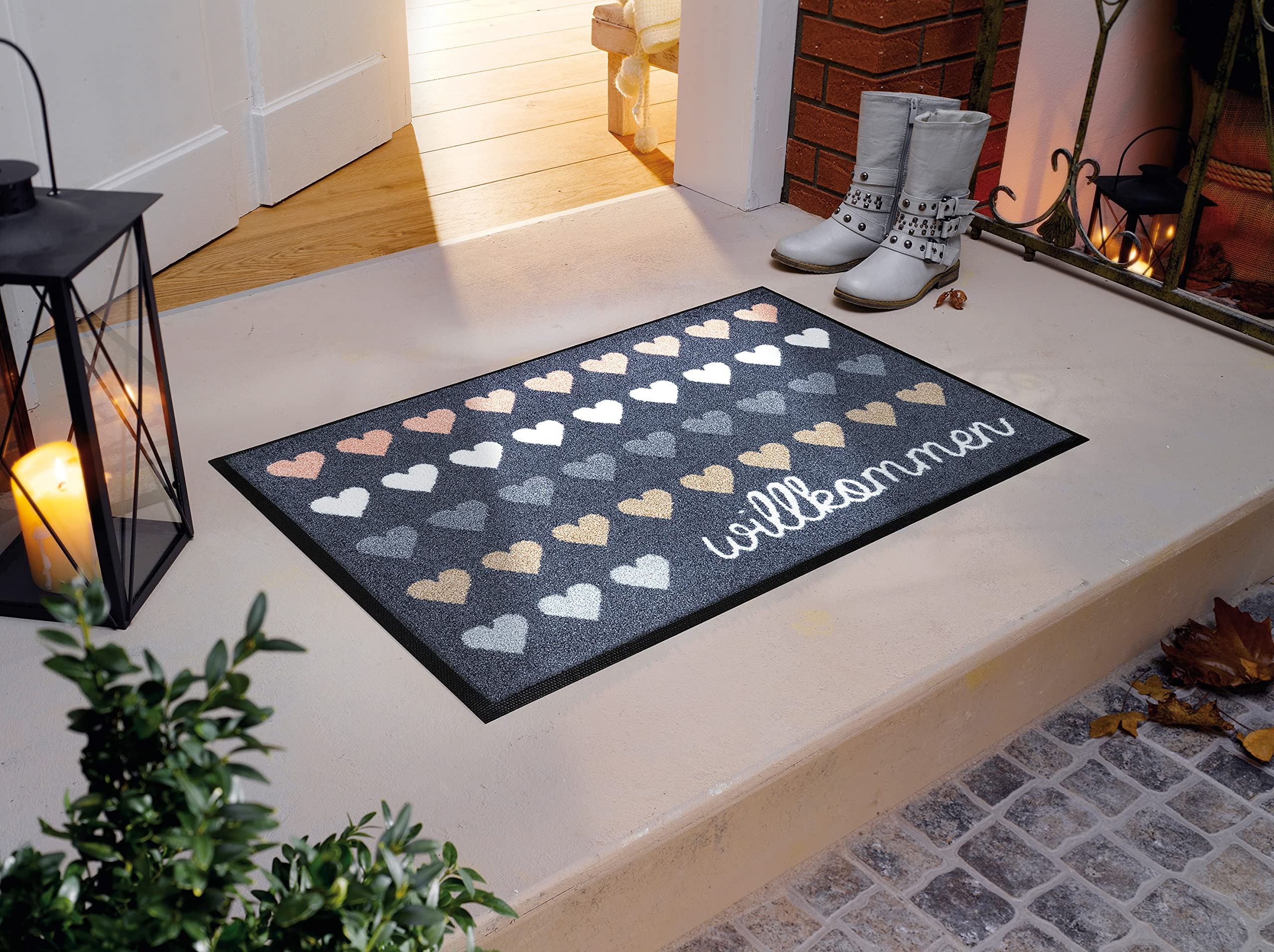 wash-dry-fu-matte-willkommen-herzen-50x75-cm image 2