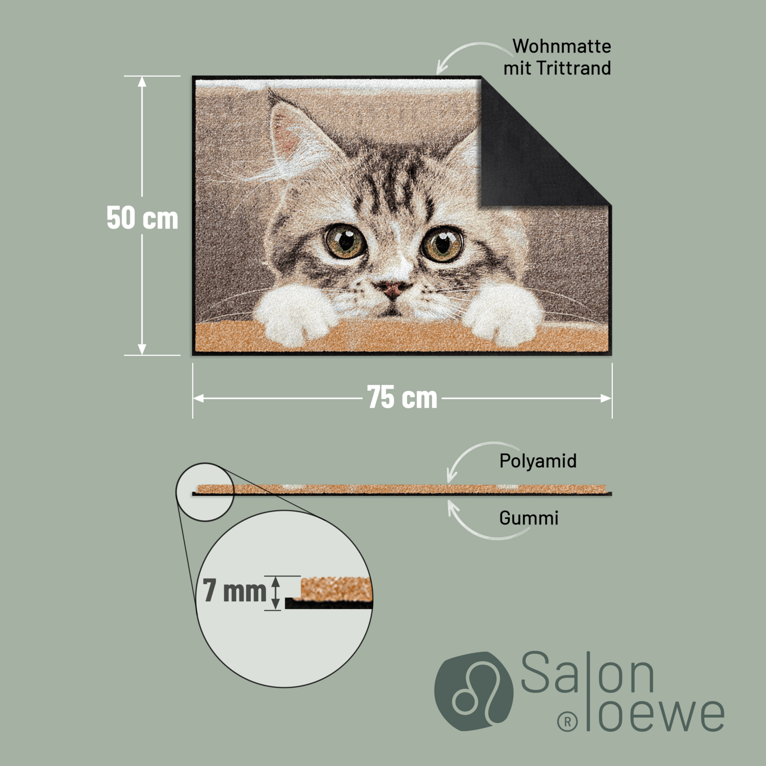 salonloewe-nosy-cat-eingangsmatte-50-x-75-cm-waschbare-fu-matte-mit-katzenmotiv image 4