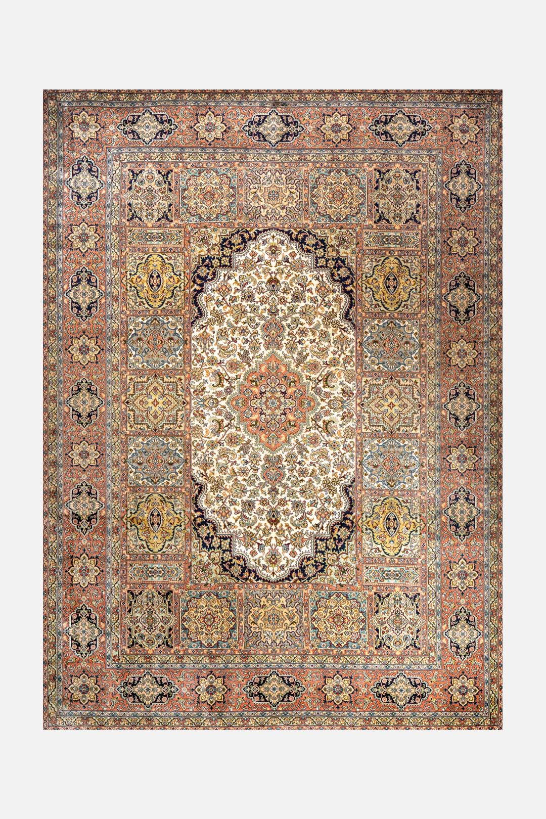 teppana-neda-medallion-teppich-waschbarer-indoor-teppich-beige-natur-braun-taupe image 1