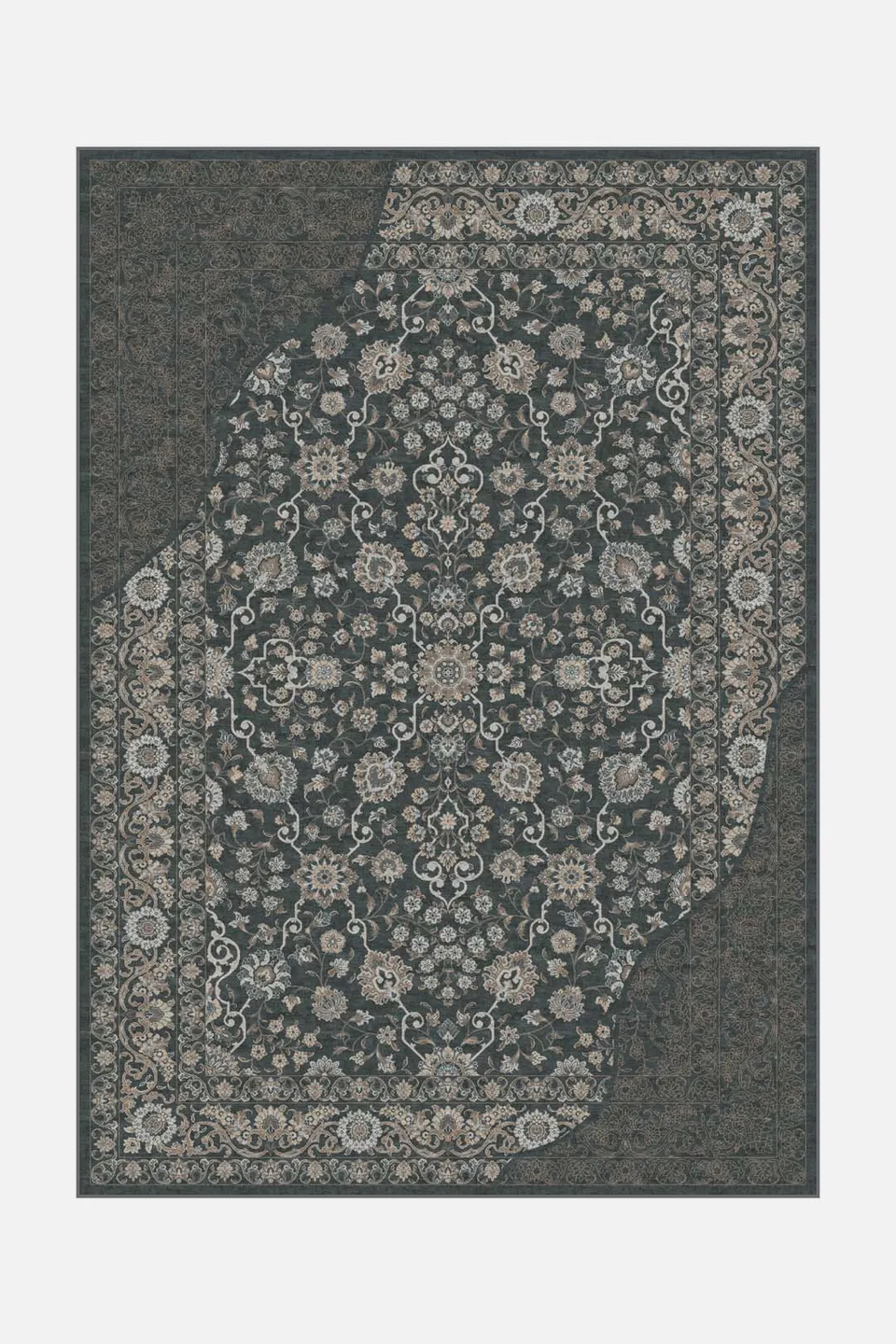 teppana-finja-grau-teppich-waschbarer-klassiker-mit-persischem-design-grau-inkl- image 1