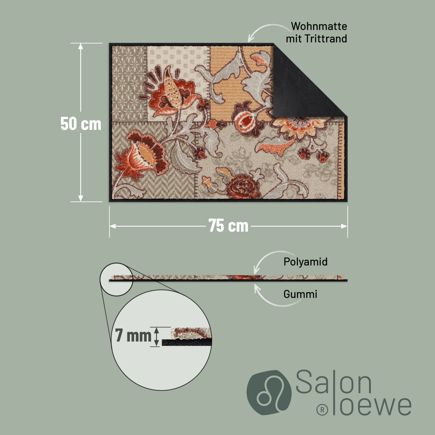 salonloewe-bohemian-patch-taupe-schmutzfangmatte-50-x-75-cm-made-in-germany-flor image 4
