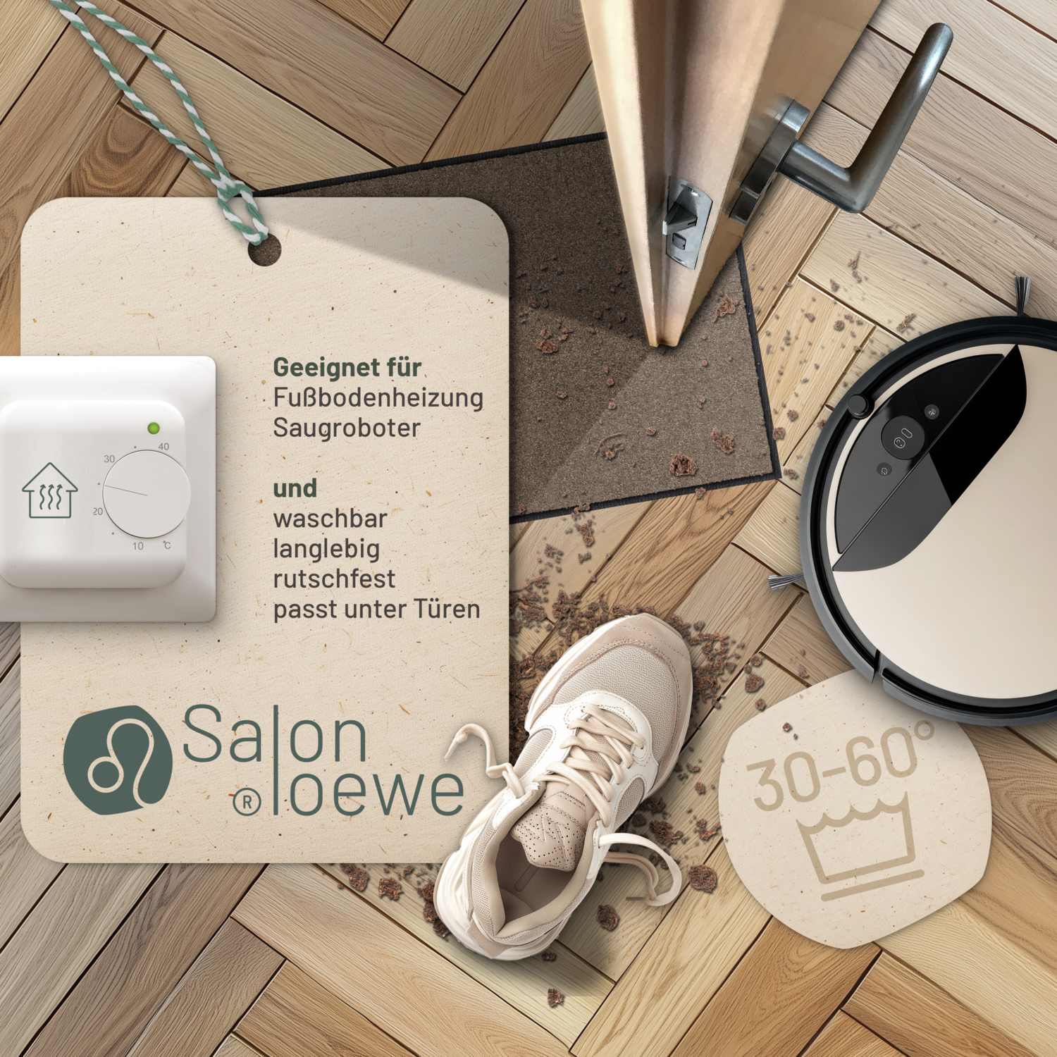 salonloewe-taupe-l-ufer-40-x-60-cm-robuste-schmutzfangmatte-in-braun image 2