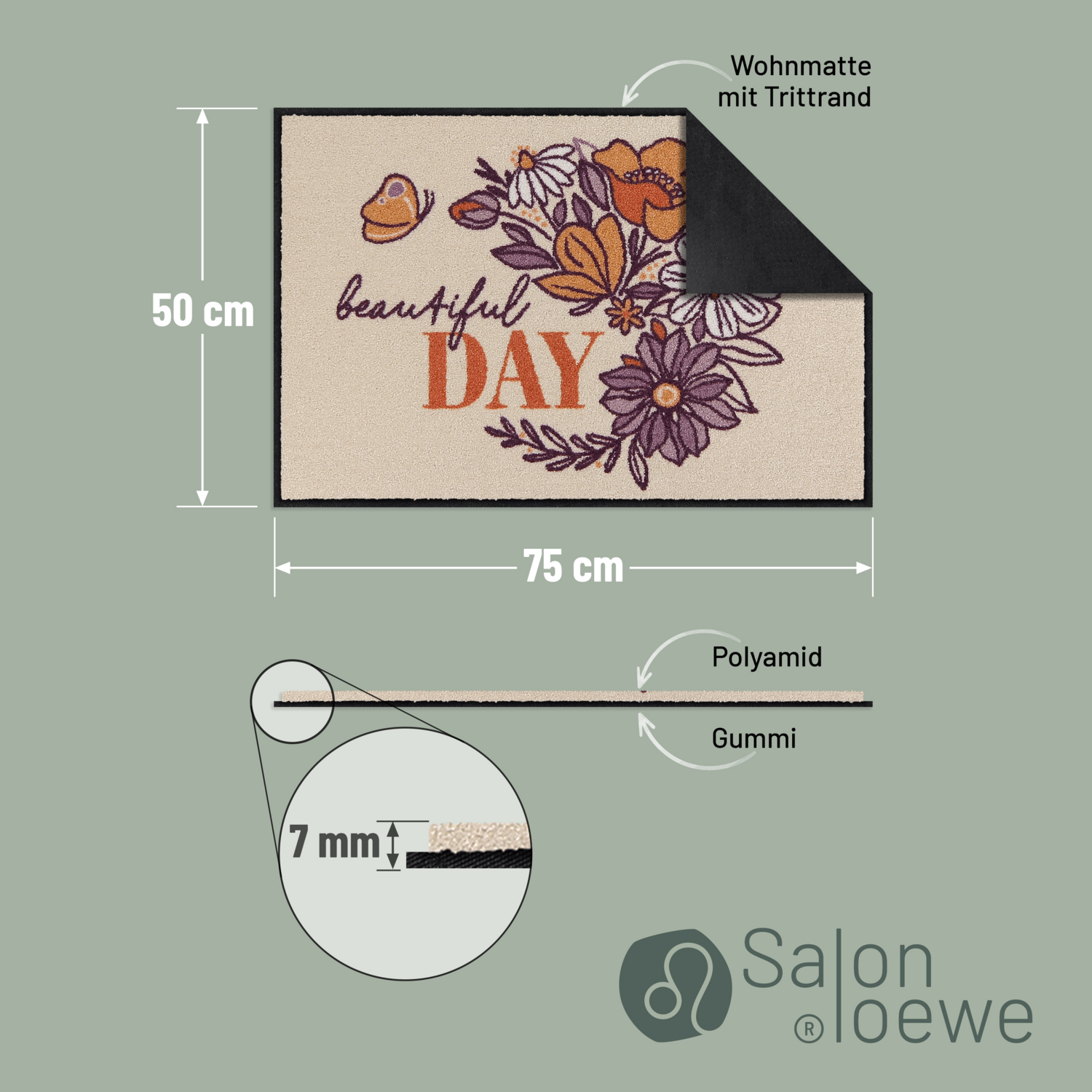salonloewe-beautiful-day-eingangsmatte-50-x-75-cm-polyamid-rutschfest-waschbar image 4