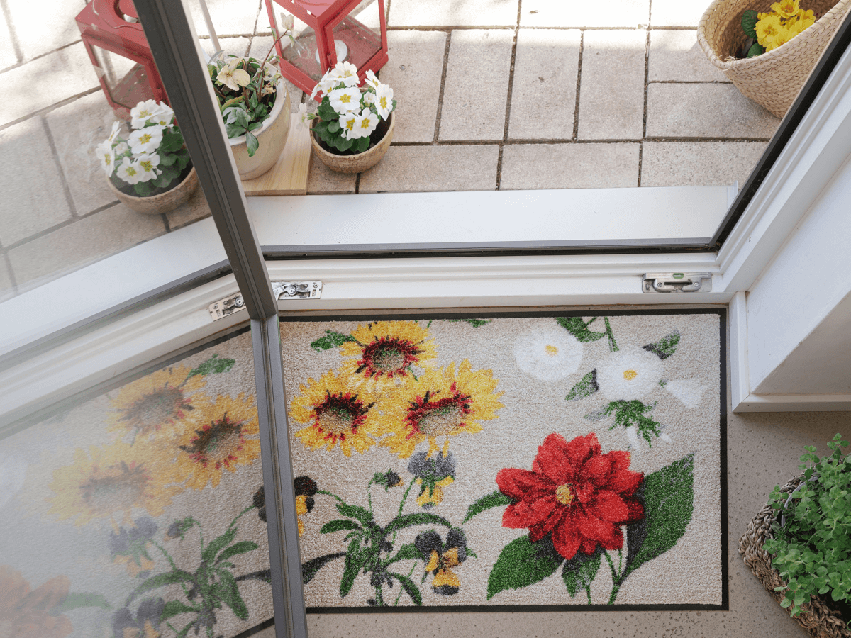 salonloewe-cottage-garden-teppich-50-x-75-cm-dekorative-fu-matte-mit-gartenmotiv image 2