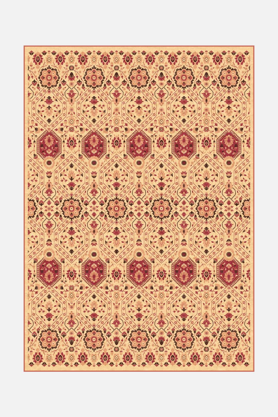 teppana-hangi-orange-teppich-waschbarer-indoor-teppich-gelb-orange-floral-inkl-r image 1