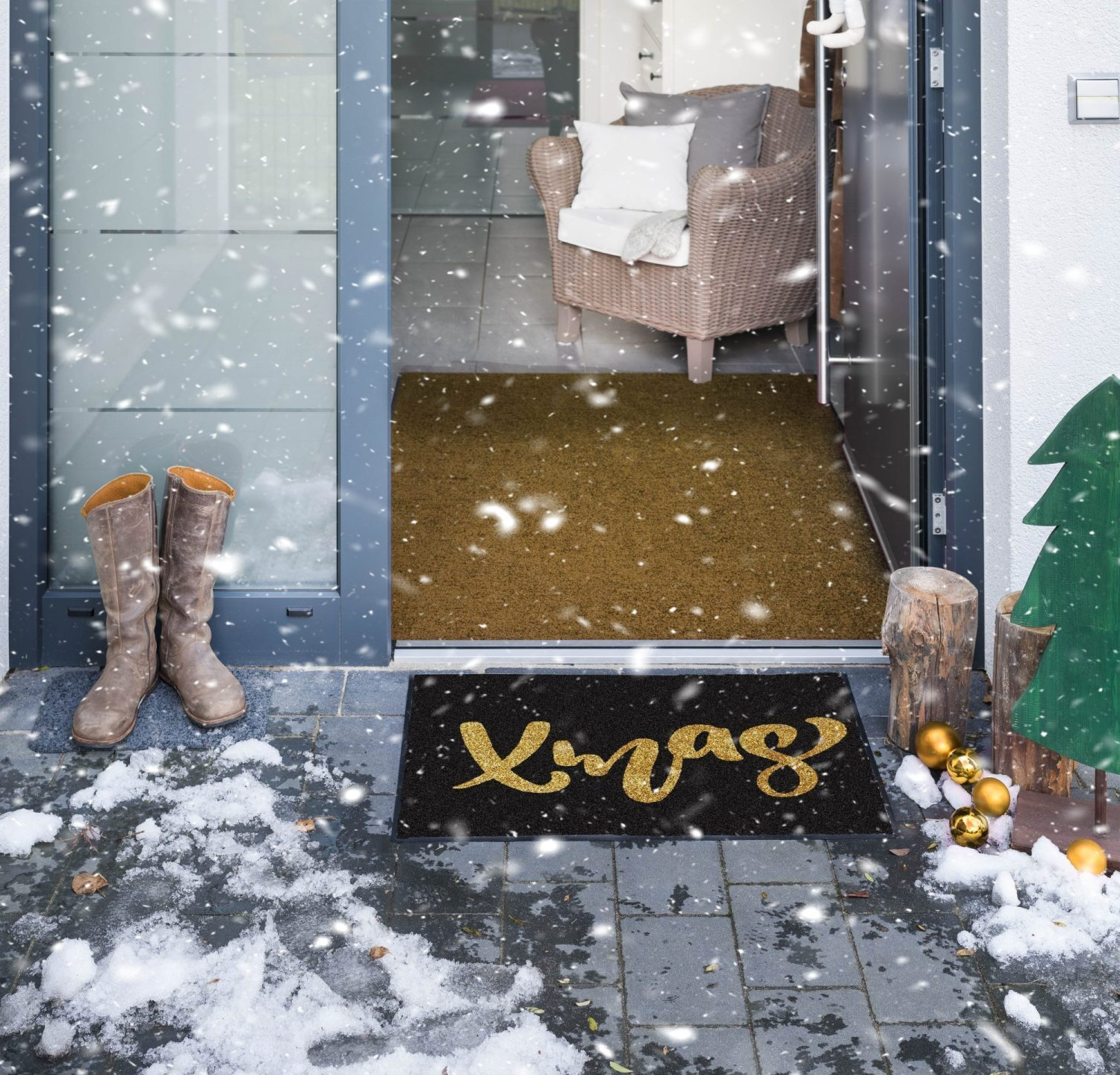 salonloewe-xmas-black-gold-eingangsmatte-45-x-70-cm image 2