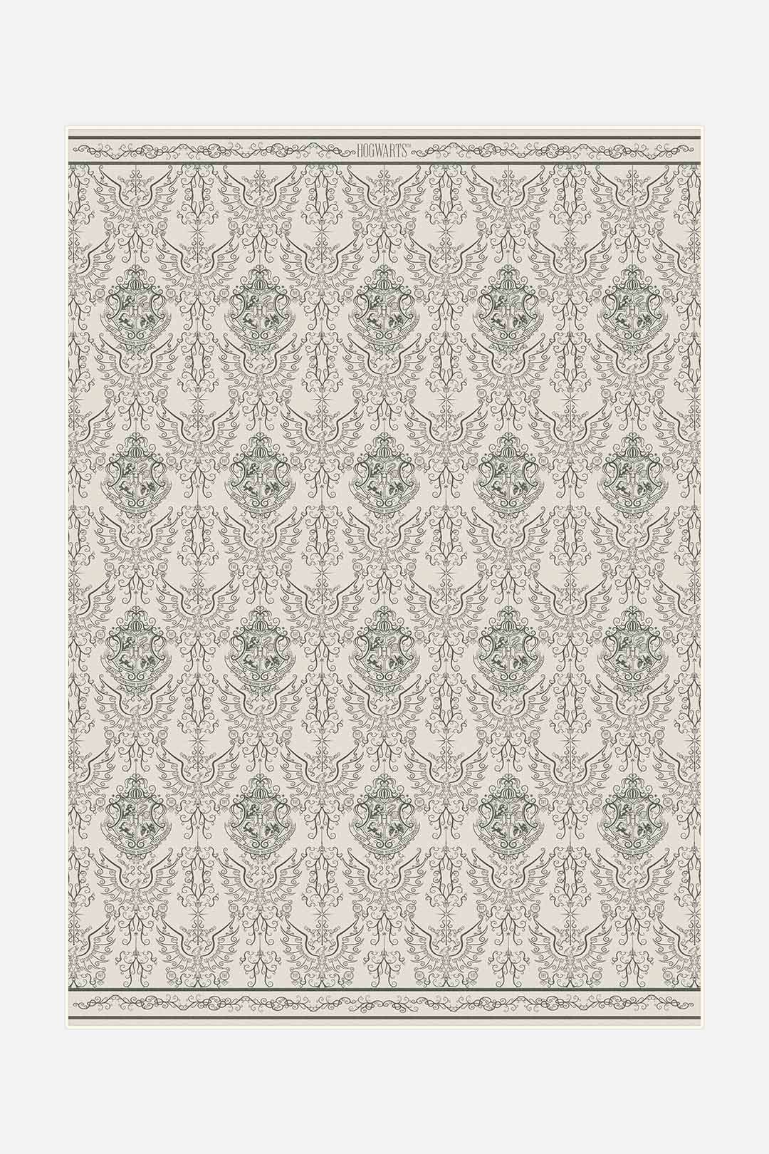 teppana-harry-potter-damast-creme-waschbarer-teppich image 1