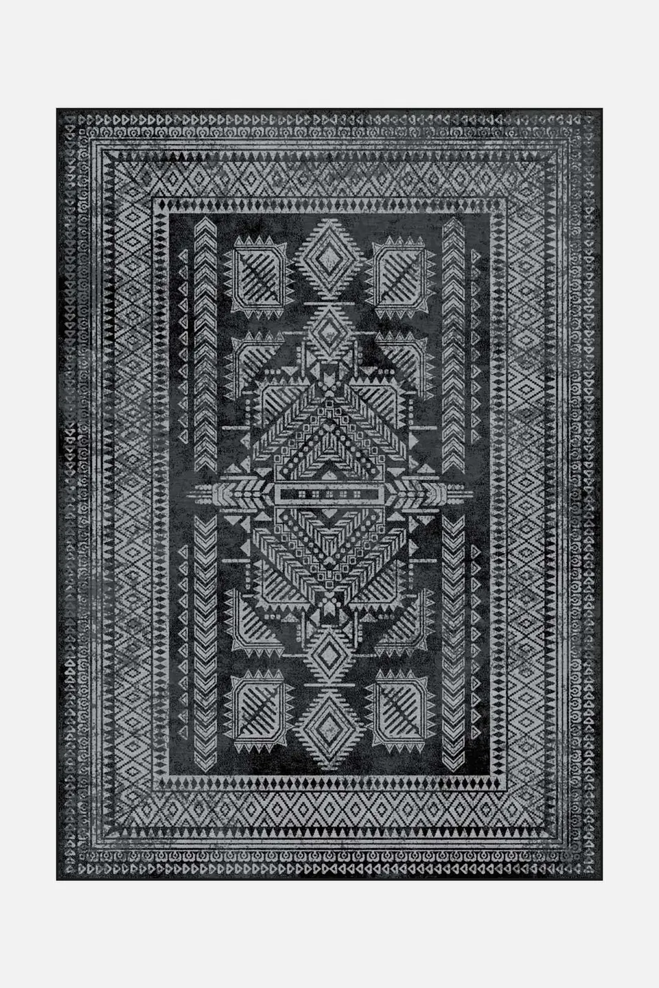 teppana-nolan-schiefer-teppich-waschbarer-teppich-schwarz image 1