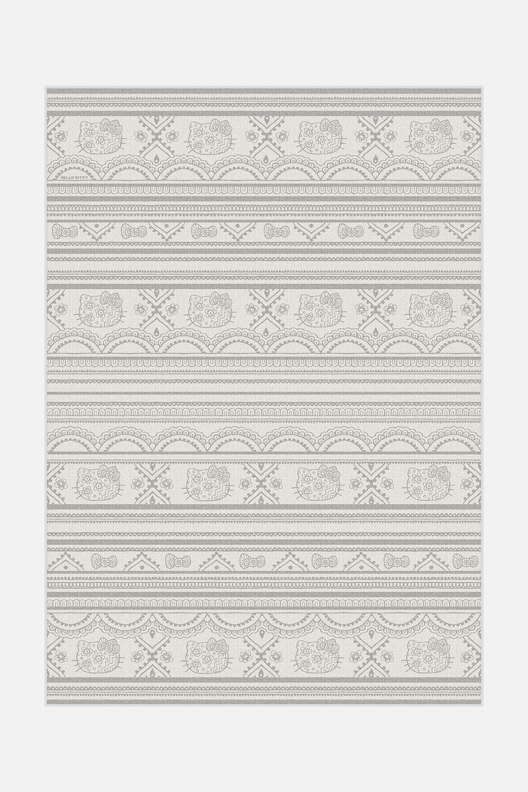 teppana-hello-kitty-ritual-creme-teppich-waschbarer-lizenz-teppich-mit-geometris image 1