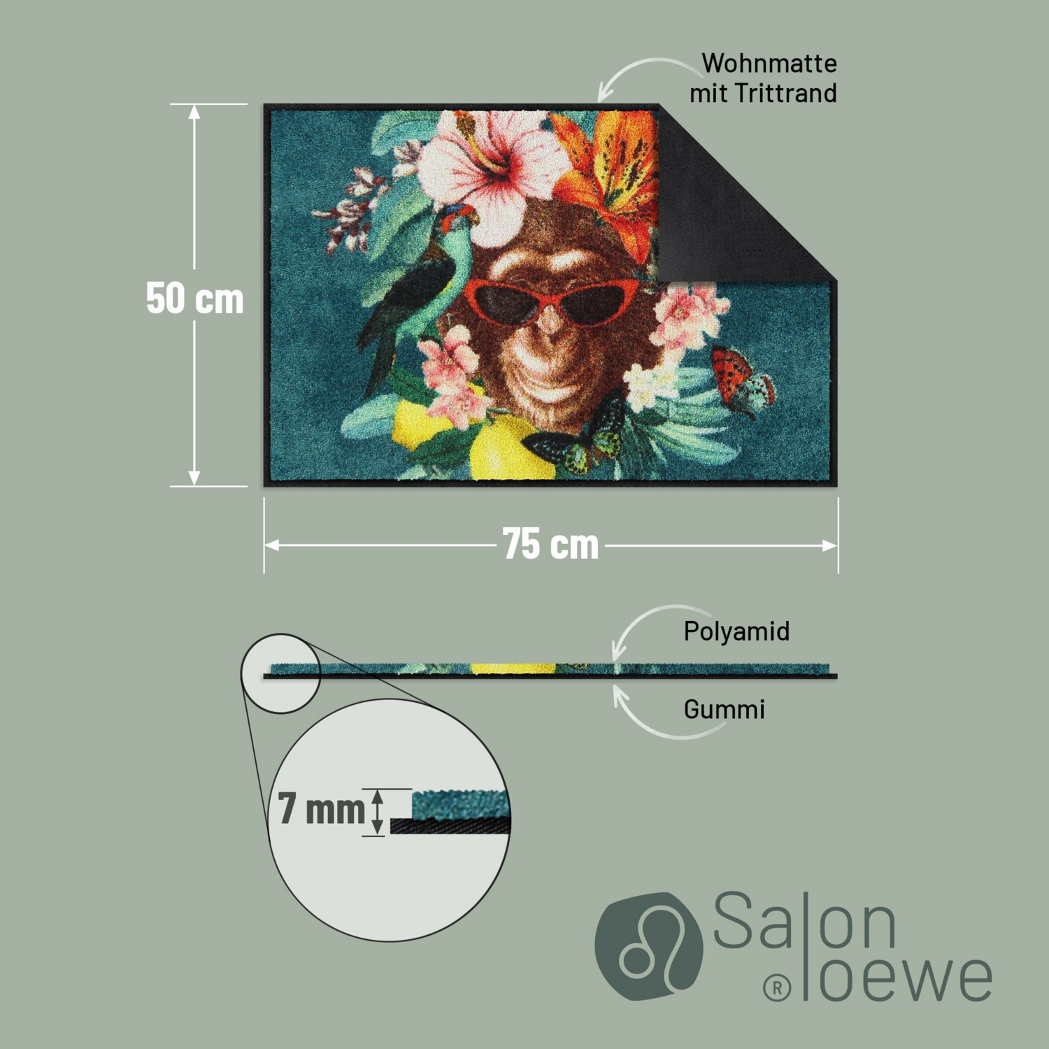 salonloewe-funky-cheetah-eingangsmatte-50-x-75-cm-waschbare-schmutzfangmatte-mit image 4