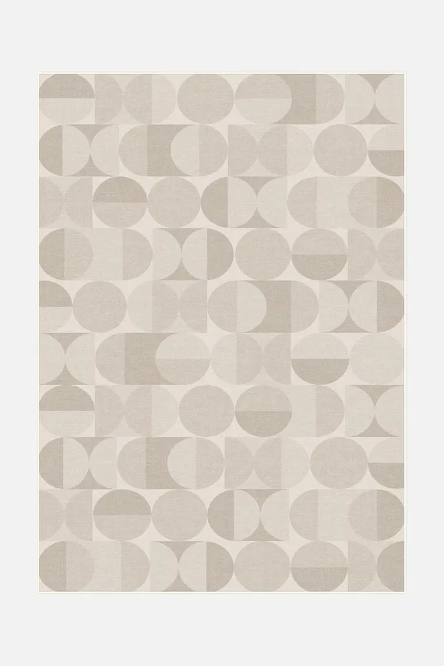 teppana-ronda-sand-teppich-waschbarer-indoor-teppich-beige-natur-geometrisch image 1