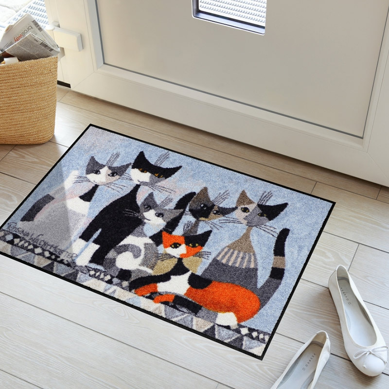 salonloewe-siamo-in-sei-waschbare-schmutzfangmatte-50-x-75-cm-katzen-design-poly image 2