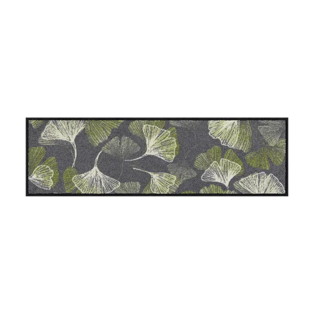 salonloewe-gingko-allover-grey-minimatte-30-x-100-cm-fu-matte-mit-ginkgo-motiv-w image 1
