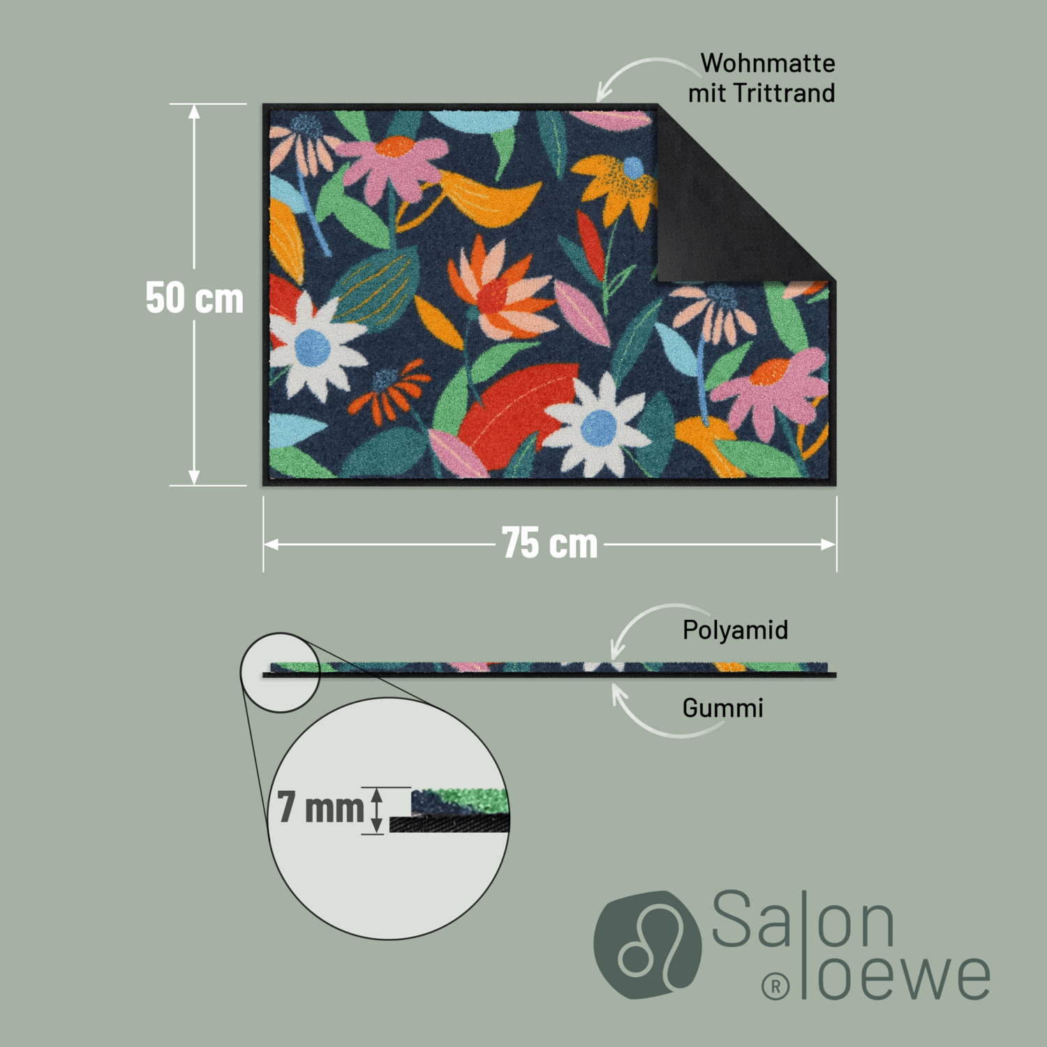 salonloewe-elvy-allover-eingangsmatte-50-x-75-cm-bunte-blumen-schmutzfangmatte-m image 4
