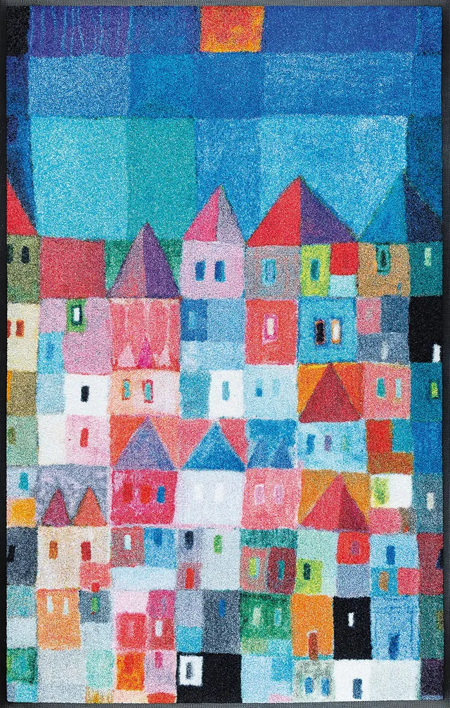 wash-dry-fu-matte-colourful-houses-75x120-cm-waschbar image 1