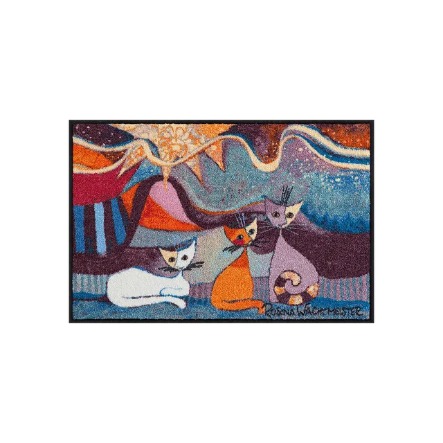 salonloewe-le-onde-eingangsmatte-50-x-75-cm-waschbare-fu-matte-mit-katzenmotiv-n image 1