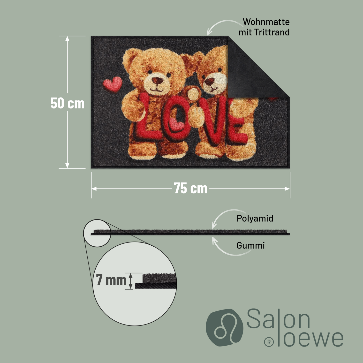 salonloewe-love-teddys-eingangsmatte-50-x-75-cm-teddyb-r-motiv-made-in-germany image 4