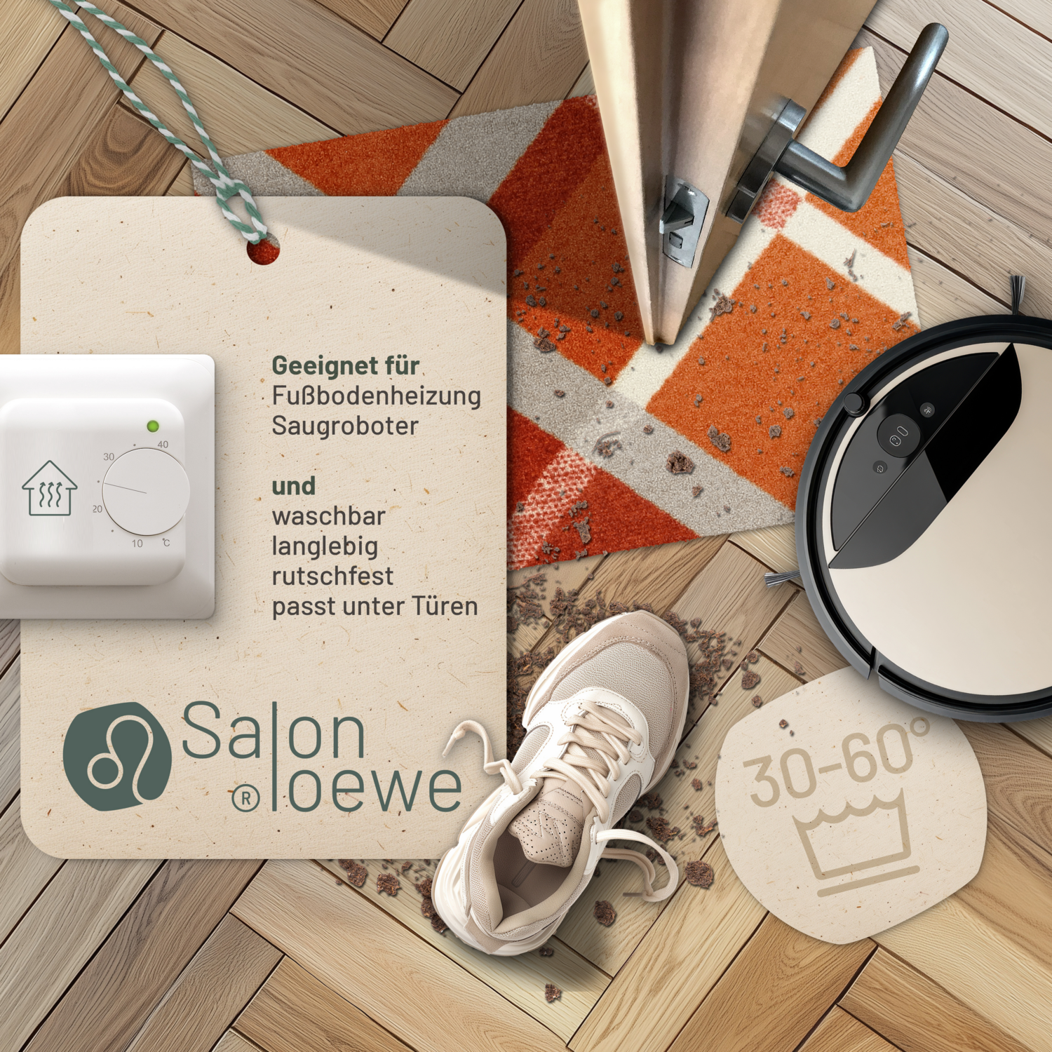 salonloewe-bente-terra-red-teppich-50-x-75-cm-waschbare-fu-matte-in-terrakotta-r image 3