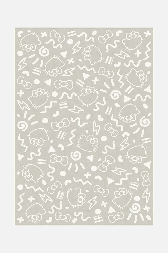 teppana-hello-kitty-comic-natur-teppich-waschbar image 1