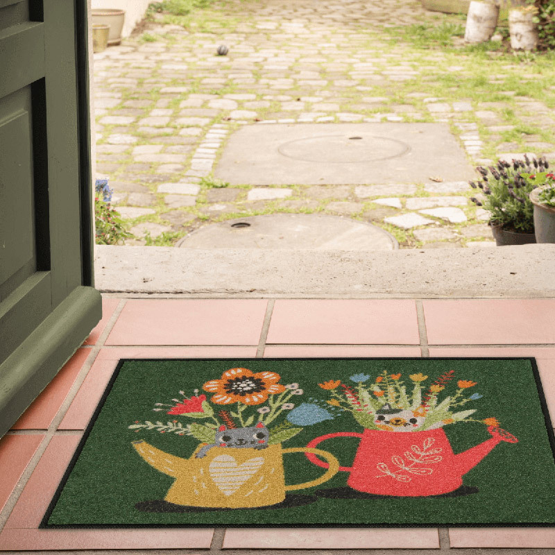 salonloewe-garden-kittens-eingangsmatte-50-x-75-cm-buntes-gie-kannen-motiv-wasch image 2