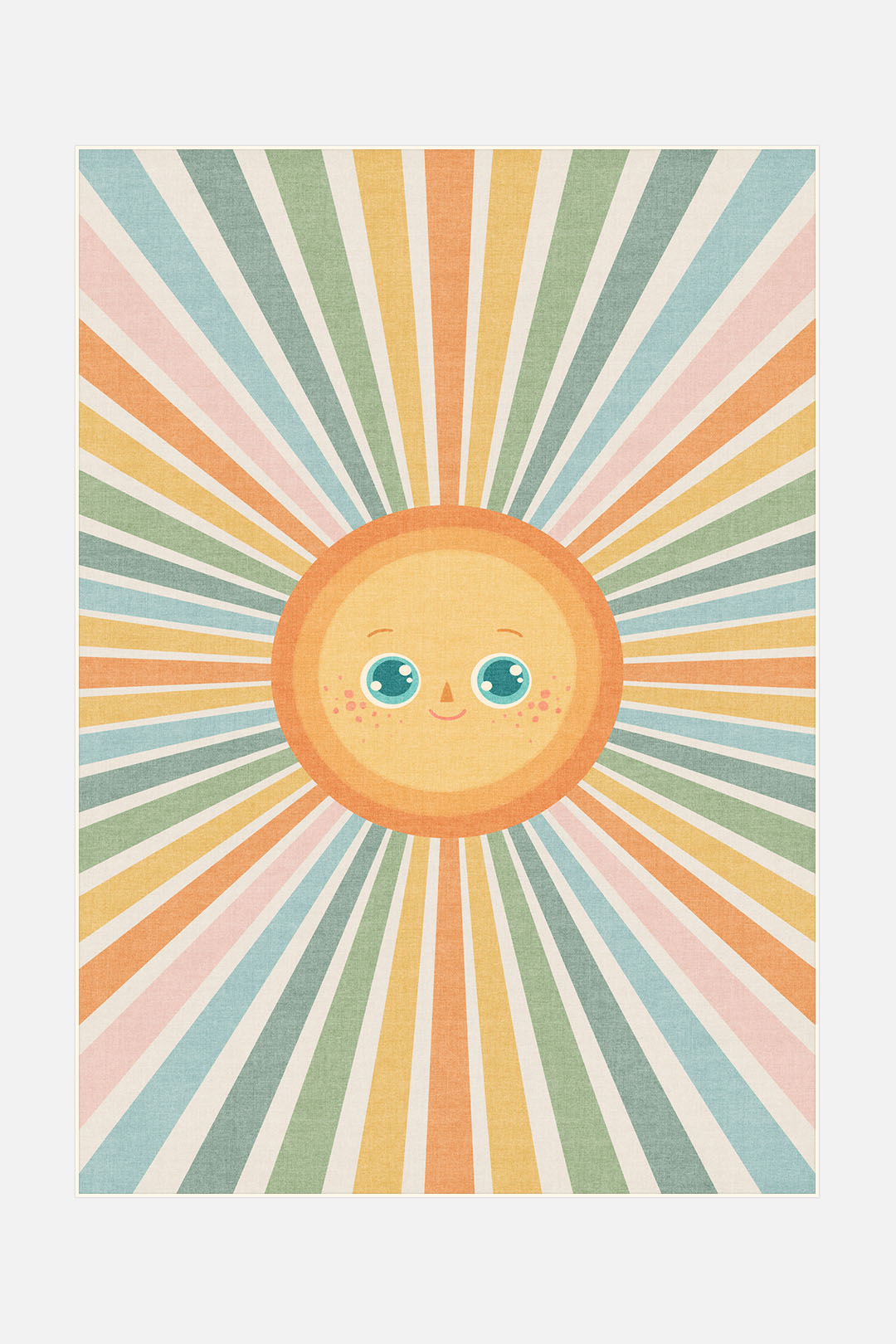 teppana-sonne-bunt-teppich-waschbar-mit-rutschmatte image 1