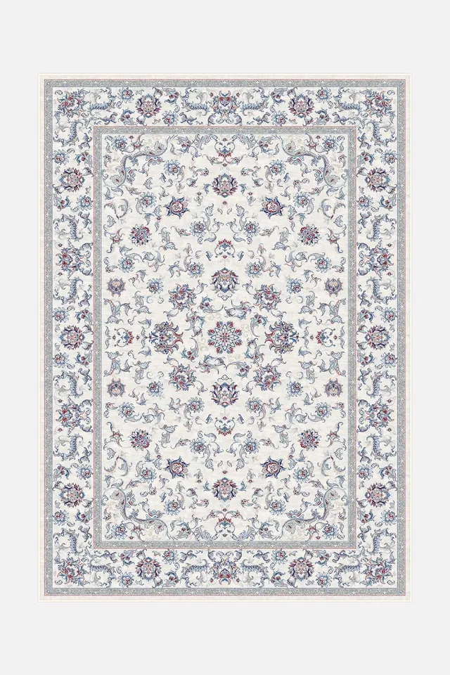 teppana-iris-blau-waschbarer-floral-indoor-teppich image 1