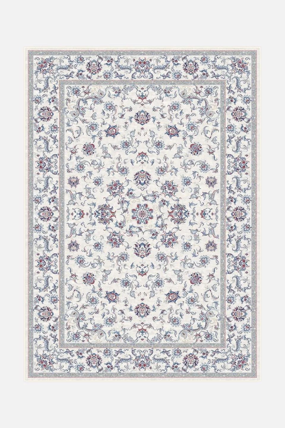teppana-iris-blau-waschbarer-floral-indoor-teppich image 1