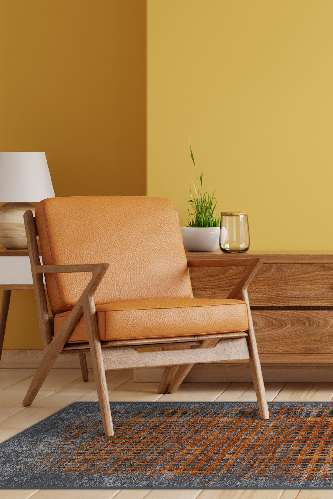 teppana-mika-calcit-teppich-waschbarer-indoor-teppich-in-gelb-orange-dunkelgrau- image 8