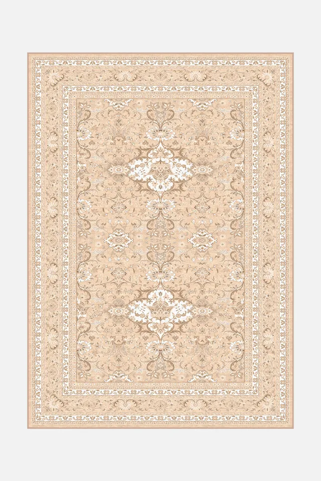 teppana-amaryllis-beige-teppich-waschbar-persisch-boho image 1