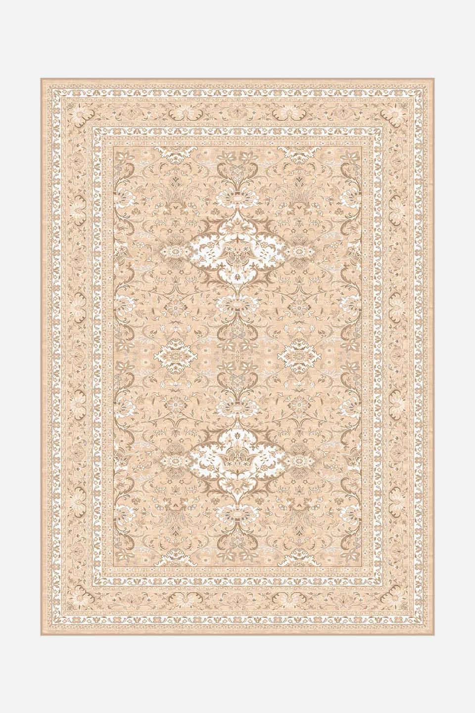 teppana-amaryllis-beige-teppich-waschbar-persisch-boho image 1