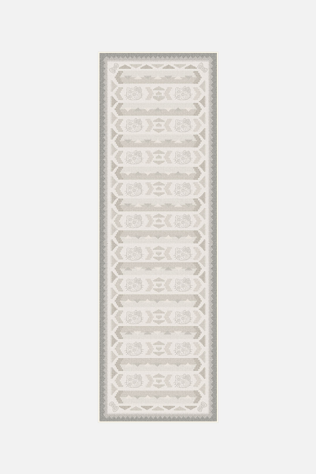 teppana-hello-kitty-kilim-mandel-teppich-waschbarer-kinder-teppich-in-beige-natu image 5