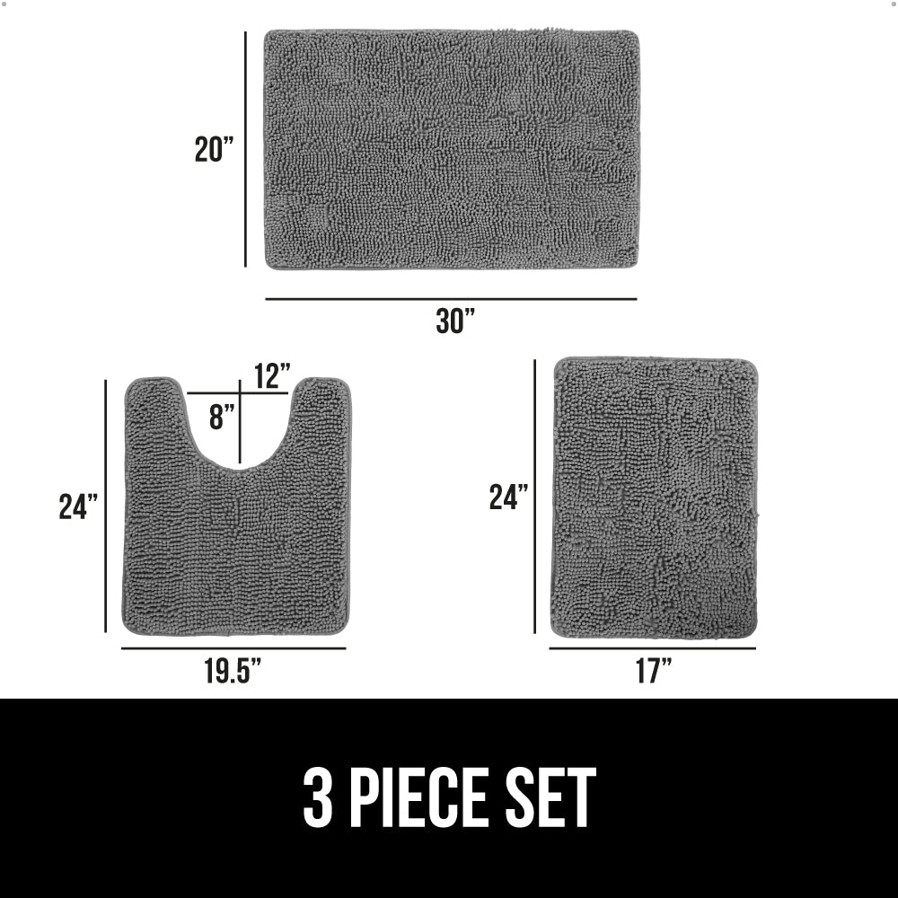 gorilla-grip-chenille-badezimmerteppich-3er-set-soakstopper image 2