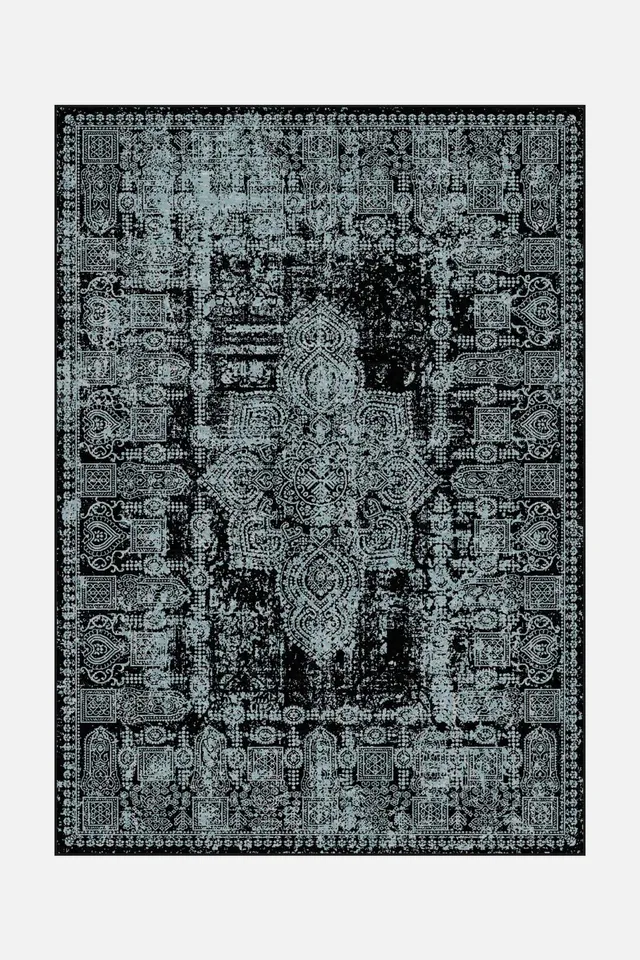 teppana-noah-azul-waschbarer-teppich-blau-blau-gr-n image 1