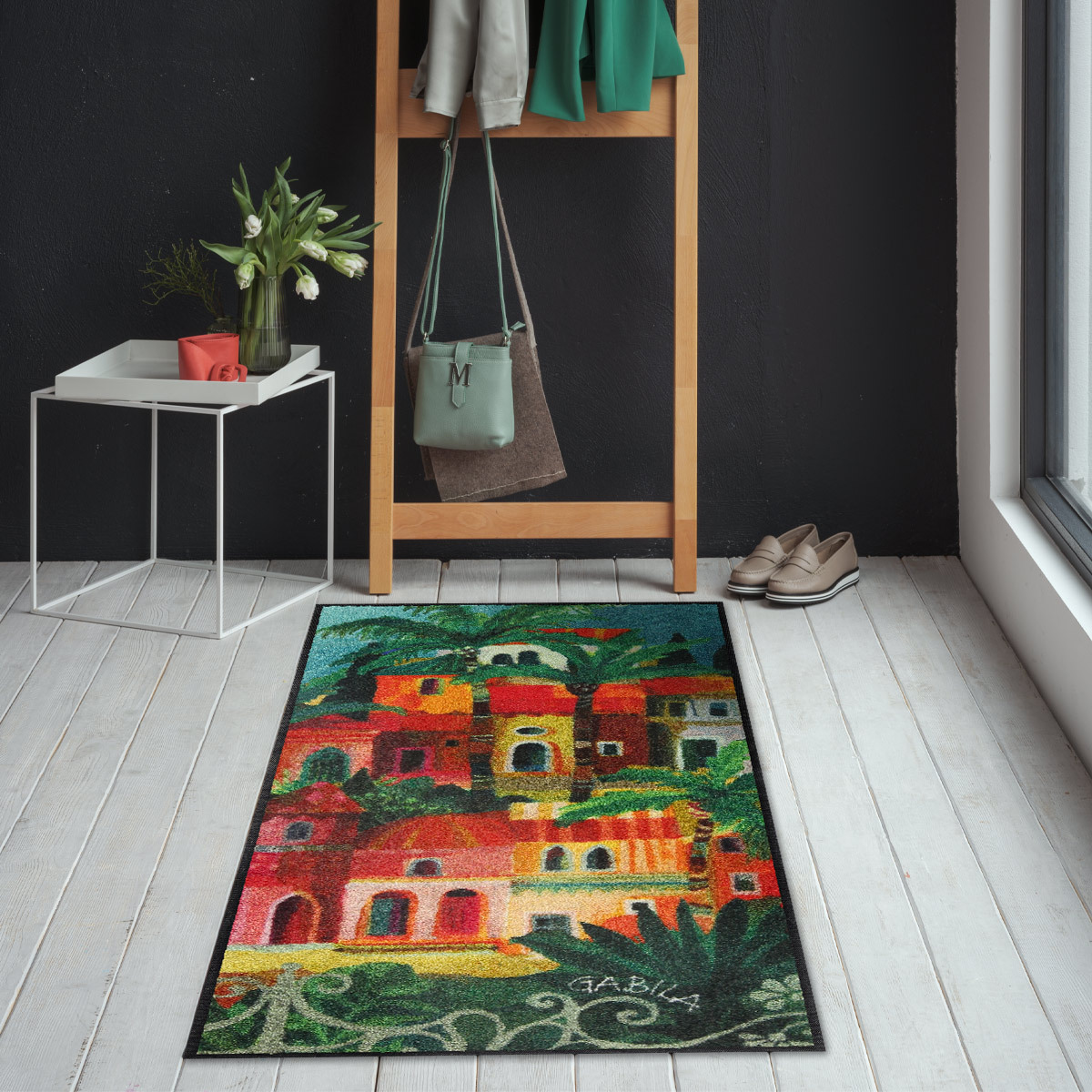 salonloewe-palm-piazza-eingangsmatte-60-x-140-cm-waschbarer-l-ufer-mit-rutschsch image 2