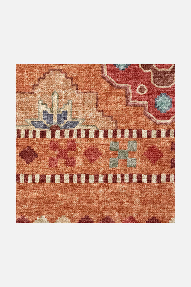 teppana-noura-zimt-teppich-waschbarer-boho-teppich-orange image 3