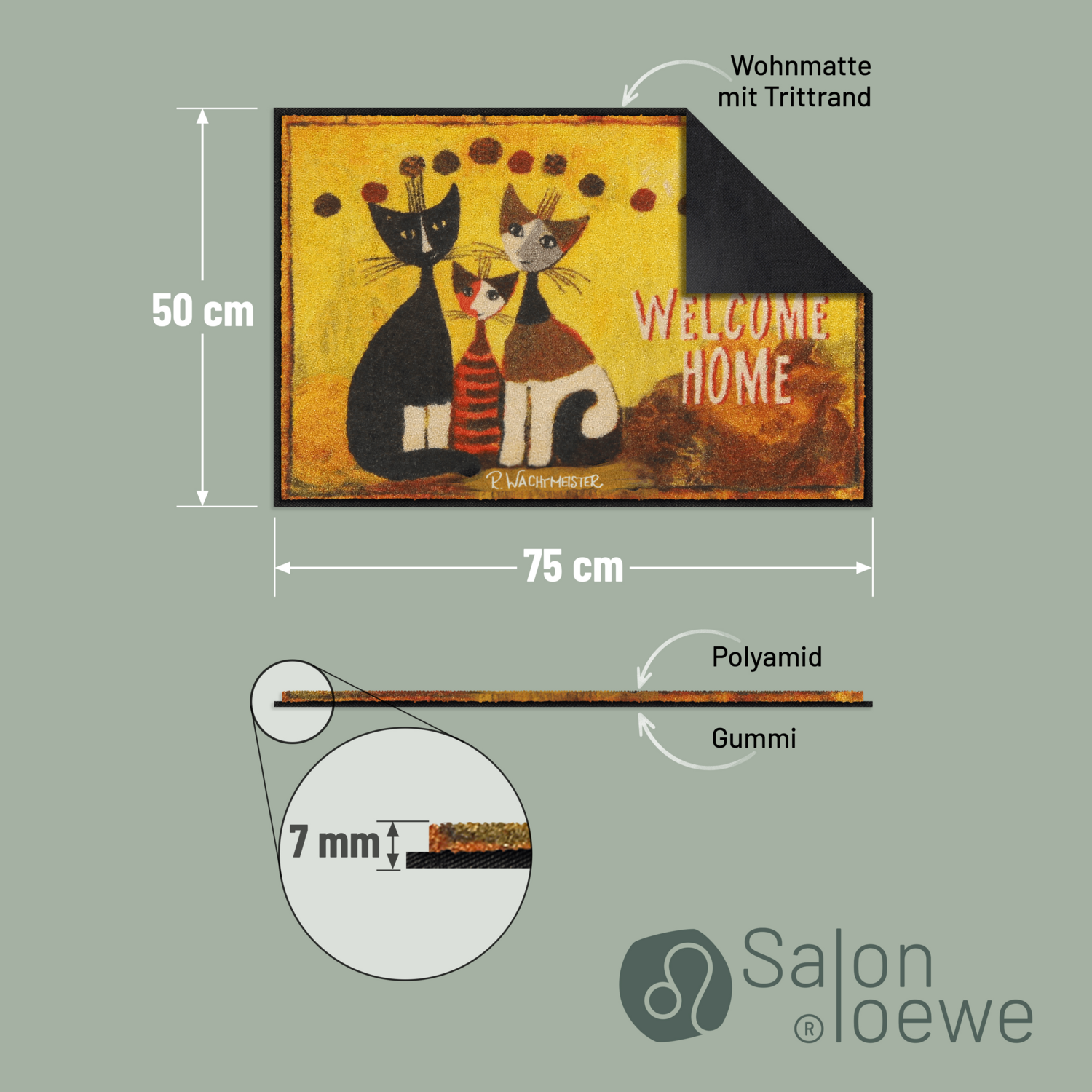 salonloewe-amarillos-family-eingangsmatte-50-x-75-cm-fr-hliche-katzenmatte-f-r-d image 4