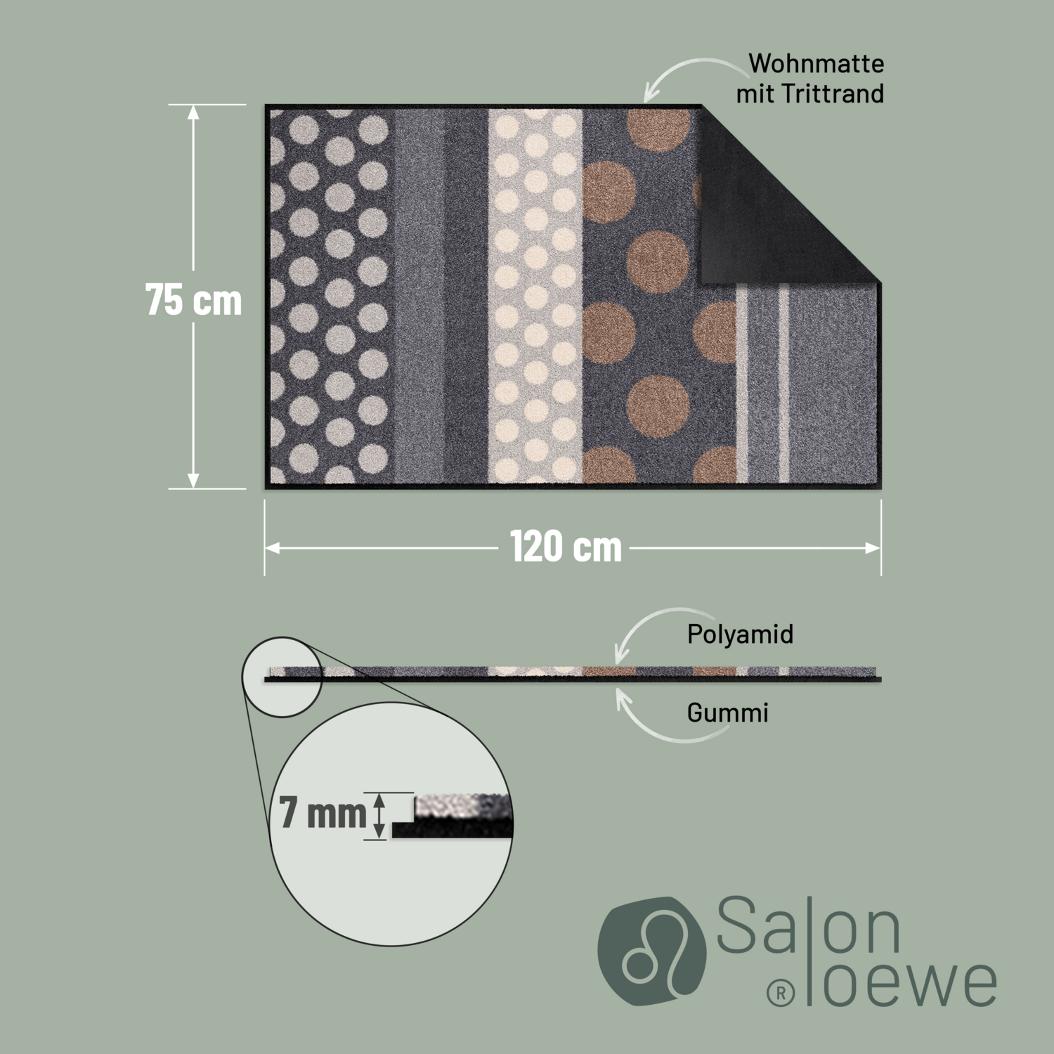salonloewe-glamour-dots-grau-teppich-75-x-120-cm-waschbarer-fu-matten-teppich-mi image 4