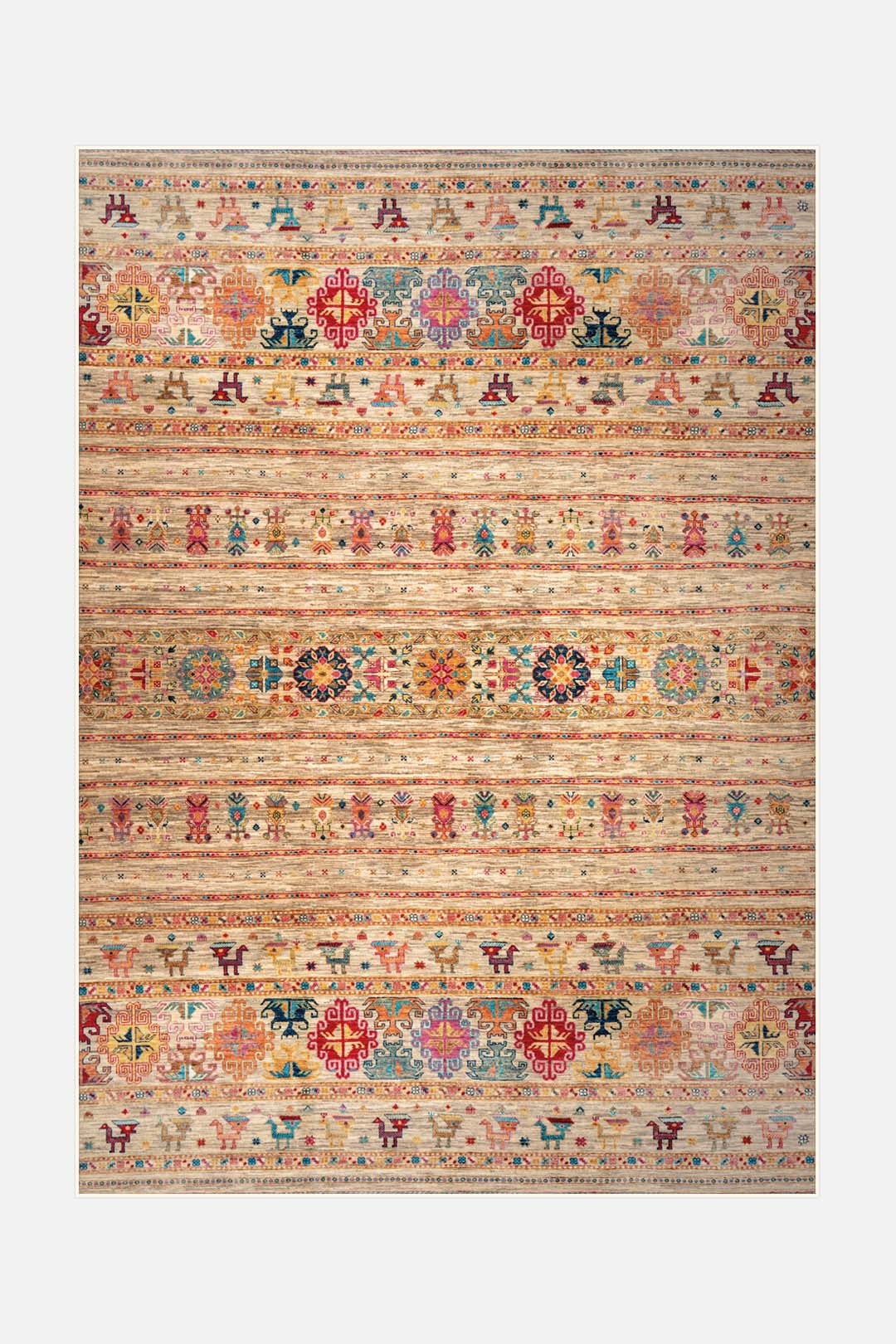 teppana-shiva-naturell-teppich-waschbarer-teppich-im-boho-design-beige-natur-mit image 1