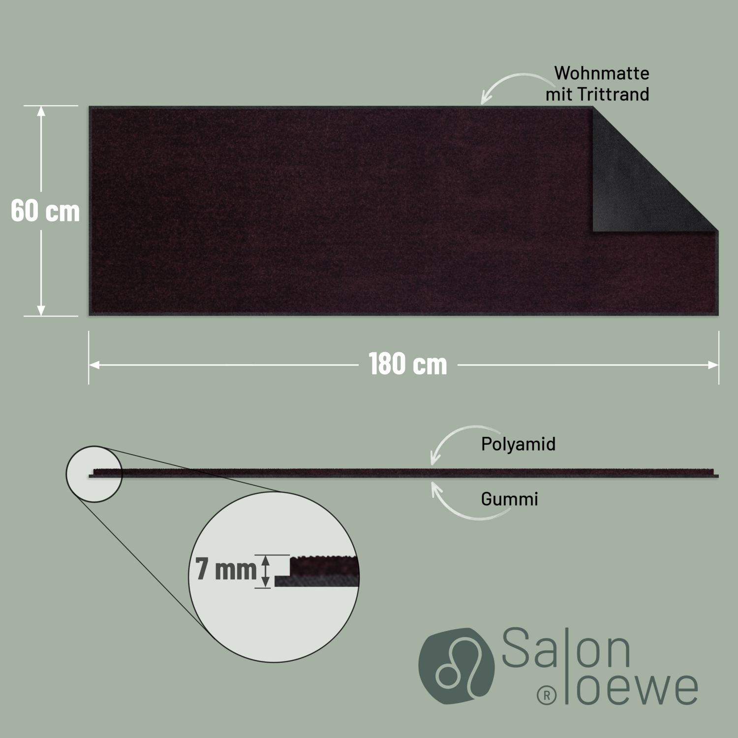 salonloewe-uni-pflaume-halbrund-60-x-180-cm-waschbarer-l-ufer-mit-rutschfestem-g image 4