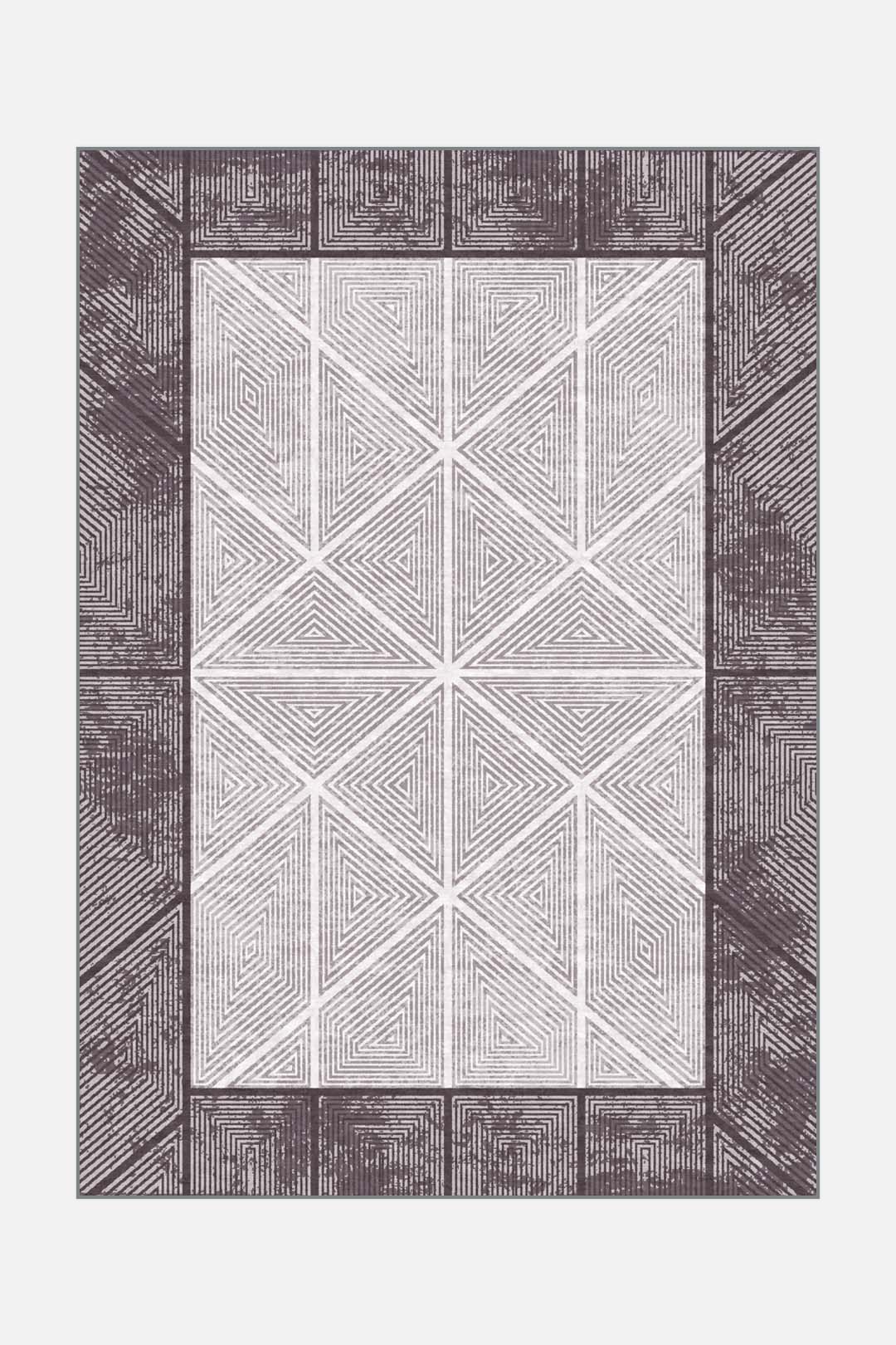 teppana-tahlin-labyrinth-teppich-waschbarer-designer-teppich-in-grau-silber-mit- image 1
