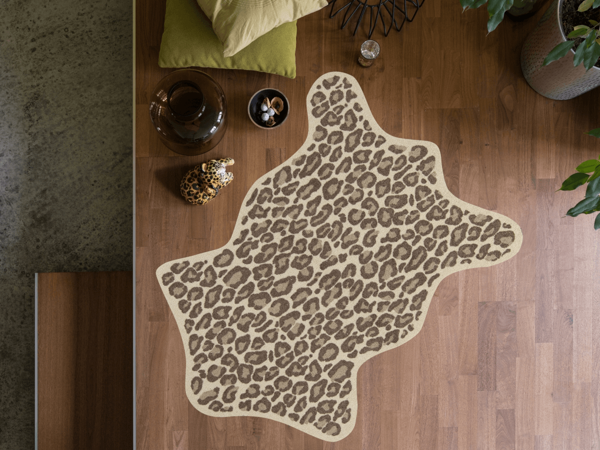 salonloewe-leo-look-shape-teppich-100-x-130-cm-leopardenmuster-kompakt-wohnzimme image 2